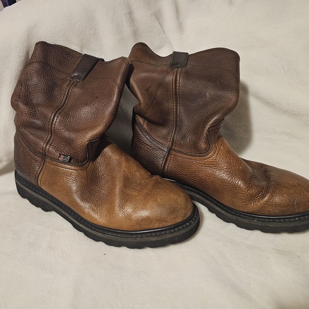 Men's Brown Leather Justin Boots
